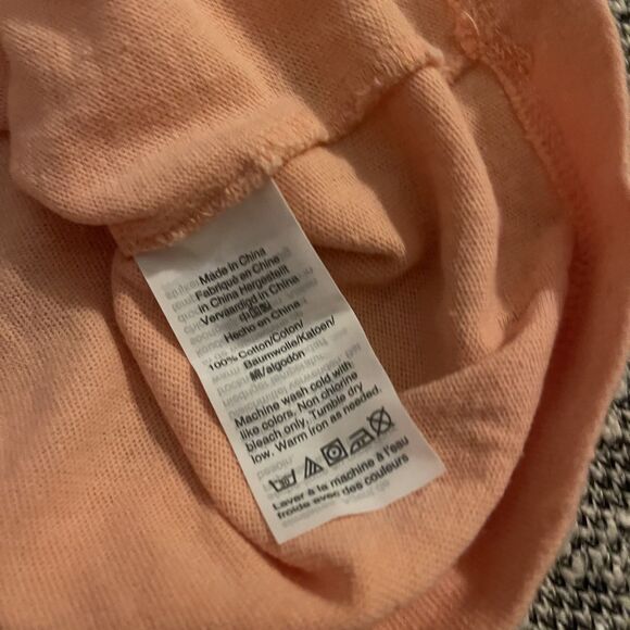 Madewell 100% Cotton Melon / Peach Ringer T-shirt XS - Picture 4 of 5